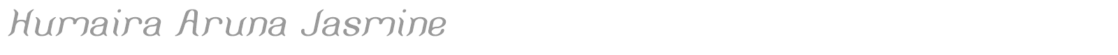Humaira Aruna Jasmine font preview